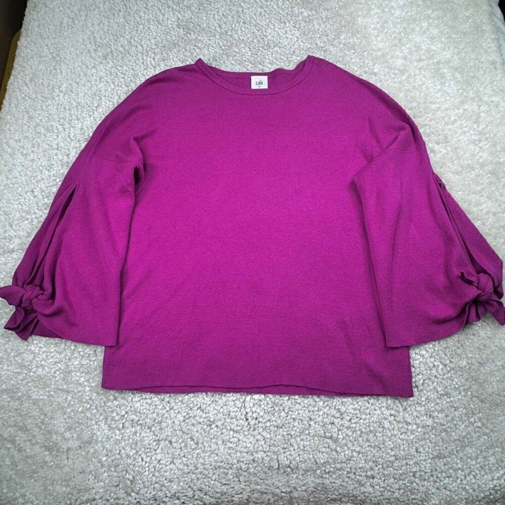 Cabi Tether Tie Pullover Sweater Orchid Pink